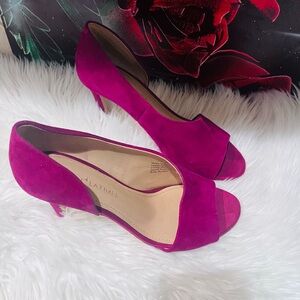 Gibson Latimer Purple Heels Elegant Suede Pumps